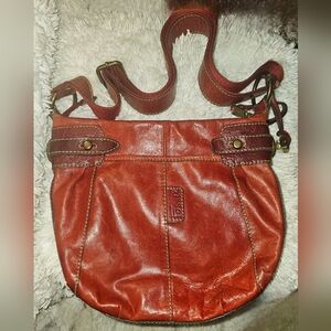 Red Leather Fossil purse